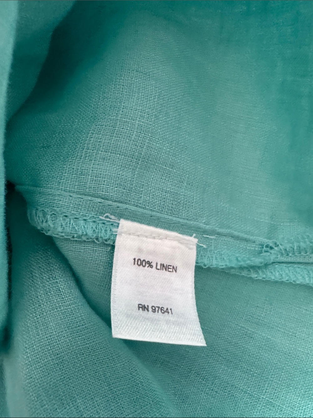 J. Jill Aqua Linen Button-Front Tunic - Picture 4 of 4